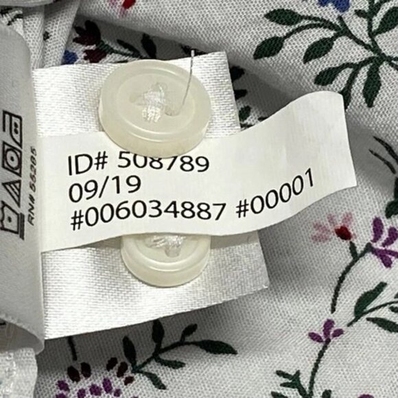 Express Button Up Shirt Men's XL White Red Rose Floral Print Extra Slim Fit EUC - Picture 8 of 12